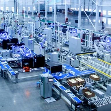 Industrial production floor used to represent chemical-process water applications
