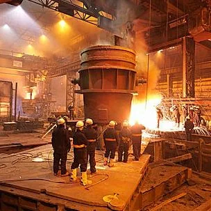 Molten-metal production area used to represent metallurgy water-treatment applications
