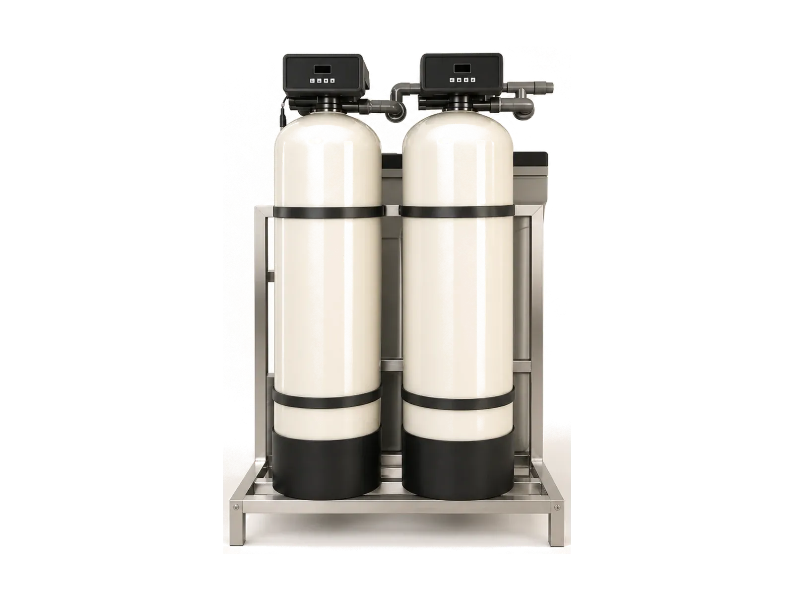 Unbranded duplex automatic water softening system